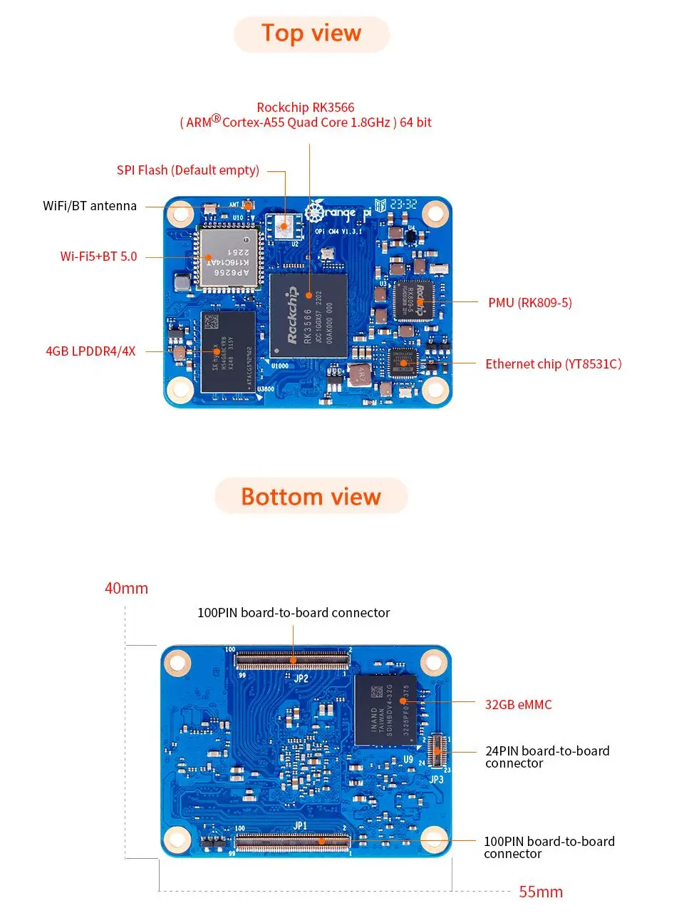 BoaMasMOrange Pi CM4 4GB RAM 3 - Compute Module 4 32Gb Wifi のレビューと価格